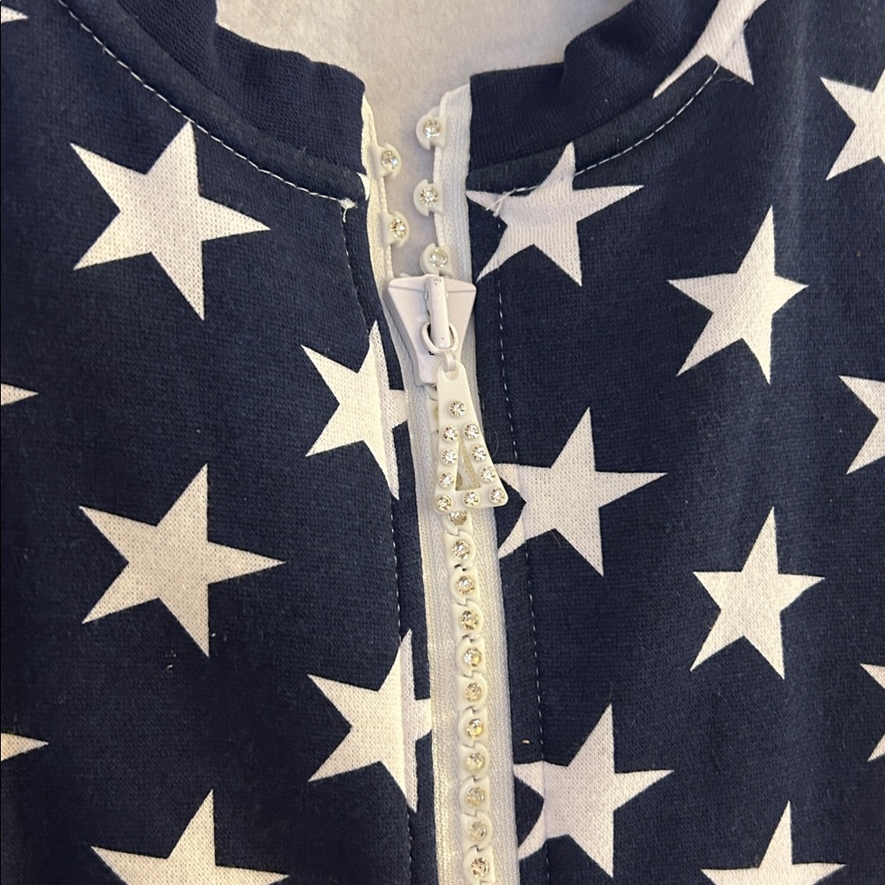 Isaac’s Designs American Flag Zippered Jacket Size Medium (Ladies size 10-12) - Picture 6 of 17